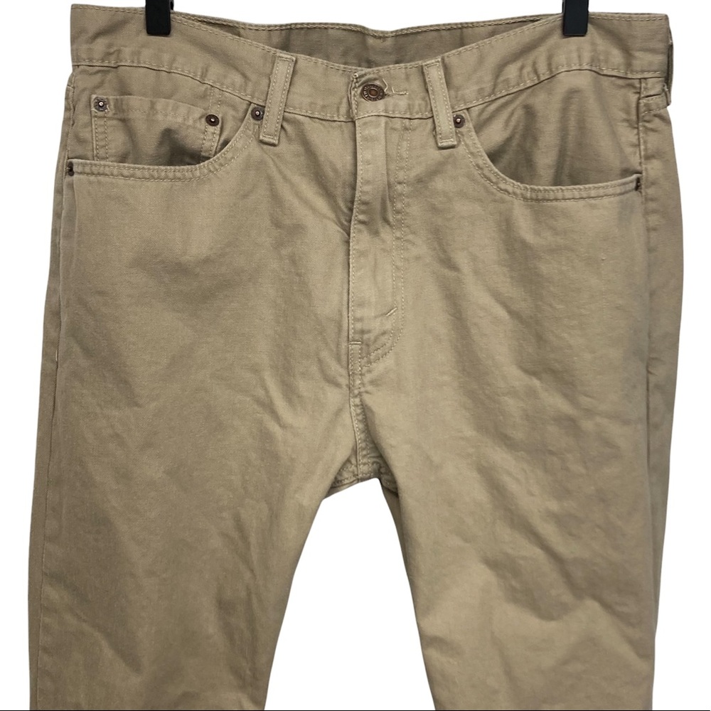Levi’s 505 Jeans W34 L30 Tan 100% Cotton straight leg - Picture 4 of 8